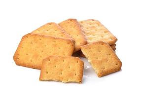 Cracker isolated on  over white background photo