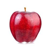 Red apple on white background photo