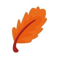 autum serrated leaf flat style icon vector