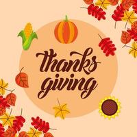 Happy thanksgiving day vector design