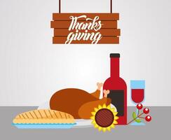 Happy thanksgiving day vector design