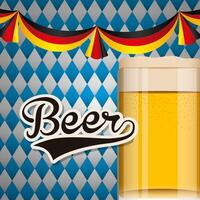 Oktoberfest celebration illustration, beer festival design vector