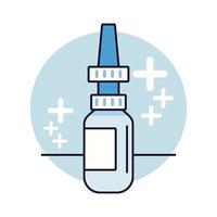 icono de salud de botella de medicina droper vector