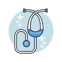 stethoscope cardio device isolated style icon vector