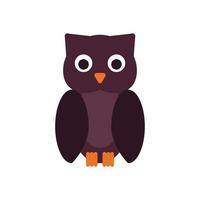 halloween owl flat style icon vector