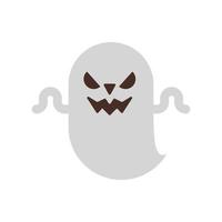 halloween ghost floating flat style icon vector