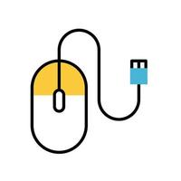 computer mouse device fill style icon vector