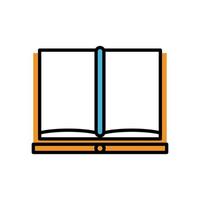 icono de estilo de relleno de libro de texto vector