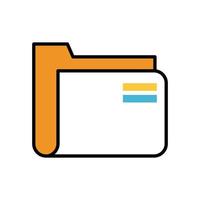 folder file document fill style icon vector