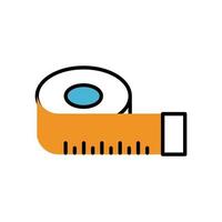 tape measure fill style icon vector