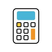 calculator math device fill style icon vector