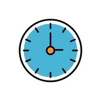 time clock fill style icon vector