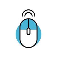 computer mouse device fill style icon vector