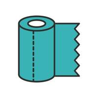 toilet paper roll line and fill style icon vector