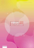 vibrant colors and dinamic background with circular print vector