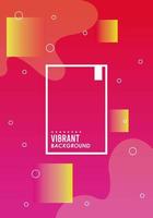 vibrant colors and dinamic background with square frame vector