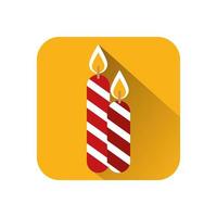 merry christmas candles isolated icon vector