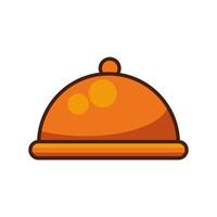 tray server dish isolated icon vector