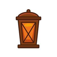 kerosene lantern antique isolated icon vector