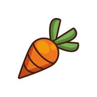 icono de naturaleza vegetal de zanahoria fresca vector