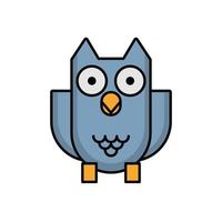 halloween owl bird animal icon vector