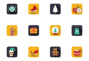 bundle of happy merry christmas icons vector