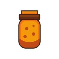 thanksgiving preserve jar isolated icon vector