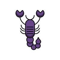 scorpion insect animal isolated icon vector
