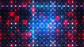 Abstract digital technology blue red grid line distort mosaic tile pattern video