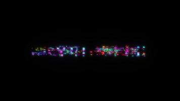 GAME OVER colorful text word flicker light animation loop with glitch text video