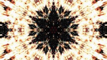 Glow shine gold red kaleidoscope sequence pattern. video