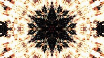 Glow shine gold red kaleidoscope sequence pattern. video