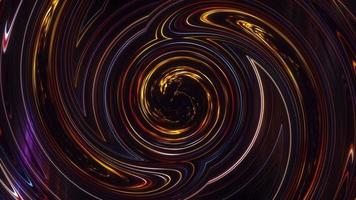 Glow Brown Neon Colors Spiral and Blending Around Center Abstract video