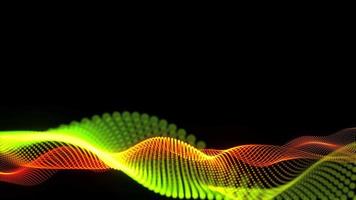 Multicolored futuristic particle mesh digital video