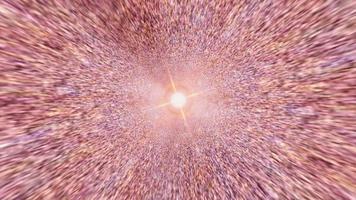 flygande stjärna fält partiklar genom hyper space warp tunnel