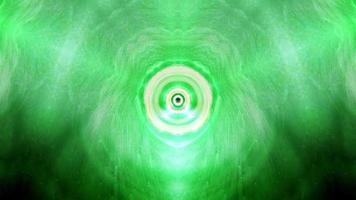 Flicker glow green rotating kaleidoscope tunnel video