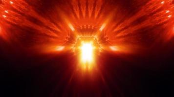 animation de kaléidoscope de lumière orange lueur video