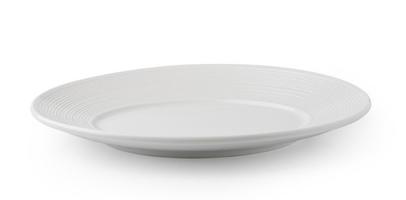 white plate isolated on white background photo