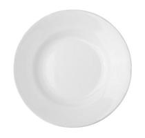 Empty plate isolated on a white background photo