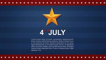 4th of July background for United States of America Independence Day with USA map and American flag pattern. Vector illustration.