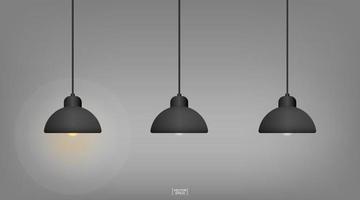 Light bulb or lamp with dark background. Vector. vector