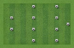 4-4-2 Soccer game tactic. Layout position for coach. Vector. vector