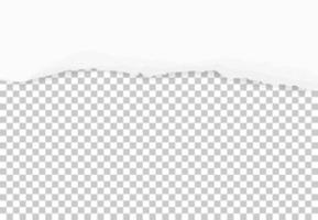 Torn paper edges for background with area for copy space. Ripped paper texture on transparent background. Vector. vector