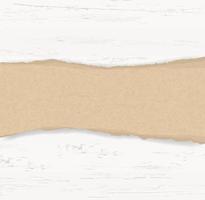 Ripped paper background on wood texture with area for copy space. Vector. vector