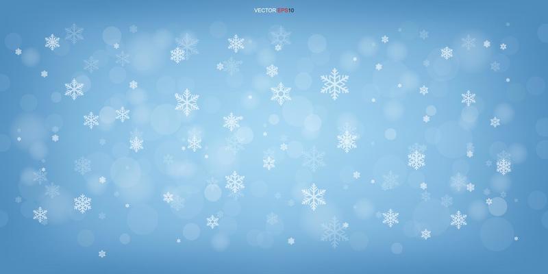 Blue bokeh. Abstract light blurred bokeh for background. Vector.