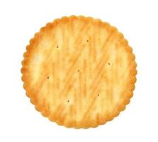 Cracker isolated on  over white background photo