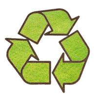 recycle sign from grass photo