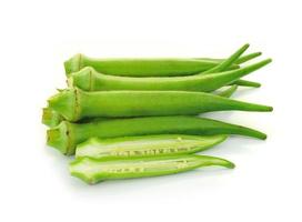 Okras on white background photo