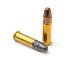 bullet isolated on white background photo