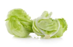 Iceberg lettuce on White Background photo